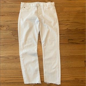 Hudson midrise skinny white jeans